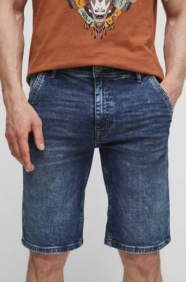 Medicine szorty jeansowe męskie kolor granatowy