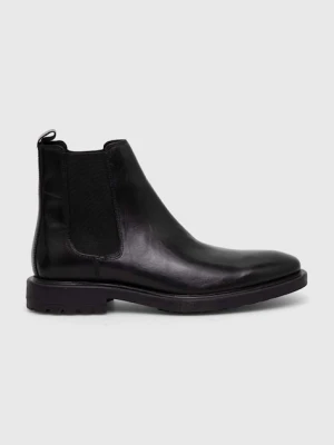 Medicine sztyblety skórzane męskie kolor czarny