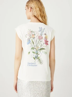 Medicine t-shirt bawełniany damski kolor beżowy