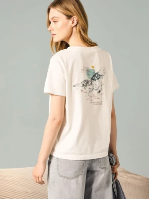 Medicine t-shirt bawełniany damski kolor beżowy