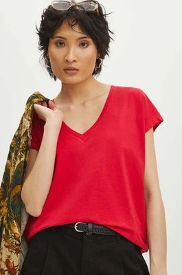 Medicine t-shirt bawełniany damski kolor czerwony