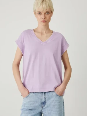 Medicine t-shirt bawełniany damski kolor fioletowy