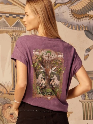 Medicine t-shirt bawełniany damski kolor fioletowy