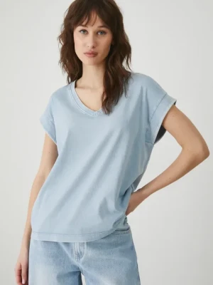 Medicine t-shirt bawełniany damski kolor niebieski