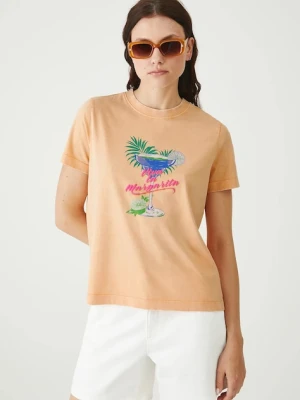 Medicine t-shirt bawełniany damski kolor pomarańczowy