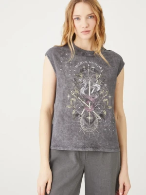 Medicine t-shirt bawełniany damski kolor szary