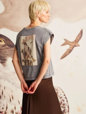 Medicine t-shirt bawełniany damski kolor szary