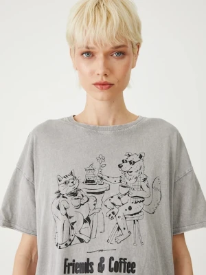 Medicine t-shirt bawełniany damski kolor szary