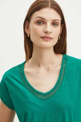 Medicine t-shirt bawełniany damski kolor zielony