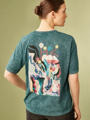 Medicine t-shirt bawełniany damski kolor zielony