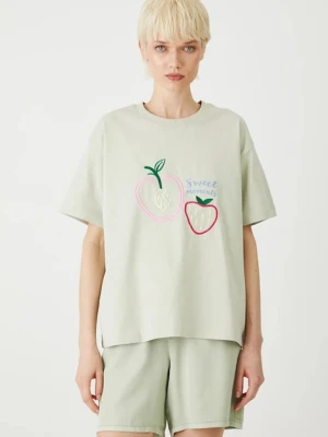 Medicine t-shirt bawełniany damski kolor zielony