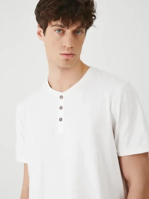 Medicine t-shirt bawełniany męski kolor beżowy gładki