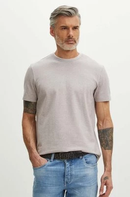 Medicine t-shirt bawełniany męski kolor beżowy melanżowy