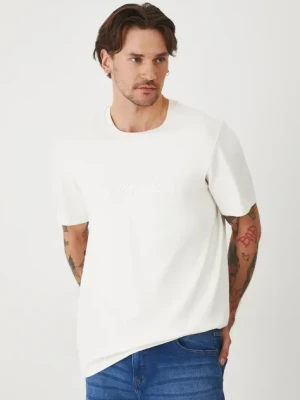 Medicine t-shirt bawełniany męski kolor beżowy z aplikacją