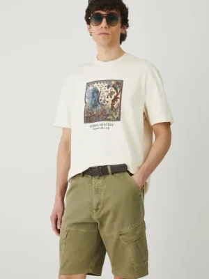 Medicine t-shirt bawełniany męski kolor beżowy z nadrukiem
