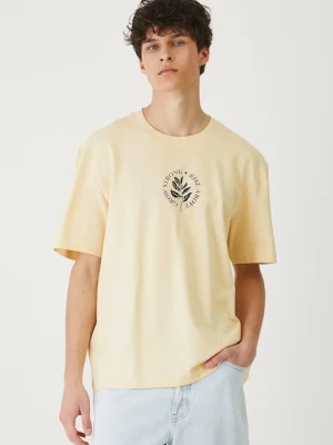 Medicine t-shirt bawełniany męski kolor beżowy z nadrukiem
