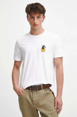 Medicine t-shirt bawełniany męski kolor biały z nadrukiem