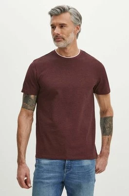 Medicine t-shirt bawełniany męski kolor bordowy melanżowy