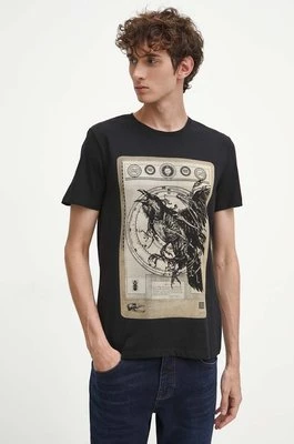 Medicine t-shirt bawełniany męski kolor czarny z nadrukiem