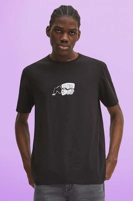Medicine t-shirt bawełniany kolor czarny z nadrukiem