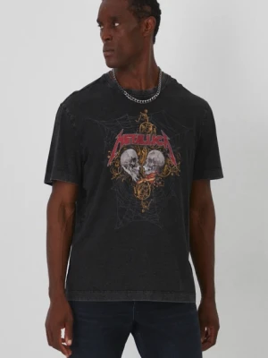 Medicine t-shirt bawełniany męski kolor czarny z nadrukiem