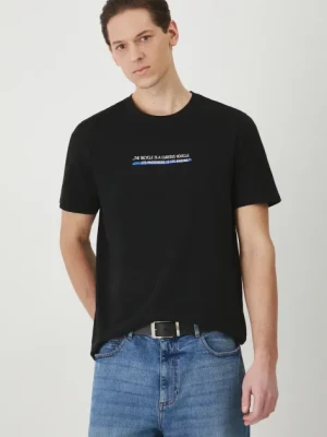 Medicine t-shirt bawełniany męski kolor czarny z nadrukiem