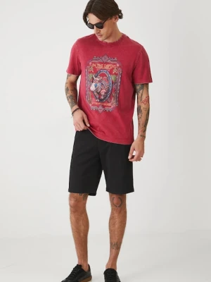 Medicine t-shirt bawełniany męski kolor czerwony z nadrukiem
