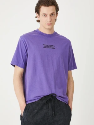 Medicine t-shirt bawełniany męski kolor fioletowy