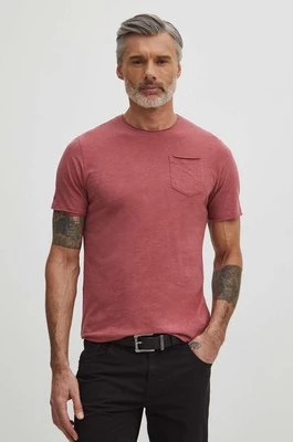 Medicine t-shirt bawełniany męski kolor fioletowy gładki