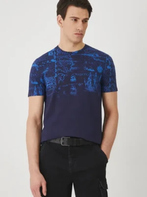 Medicine t-shirt bawełniany męski kolor granatowy z nadrukiem