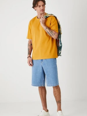 Medicine t-shirt bawełniany męski kolor pomarańczowy gładki