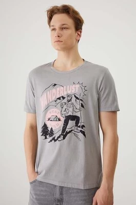 Medicine t-shirt bawełniany męski kolor szary z nadrukiem