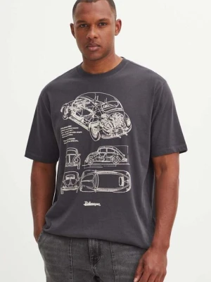 Medicine t-shirt bawełniany męski kolor szary z nadrukiem
