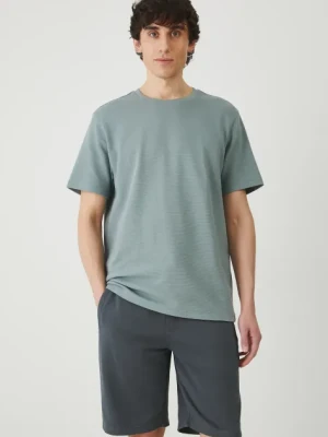 Medicine t-shirt bawełniany męski kolor turkusowy gładki