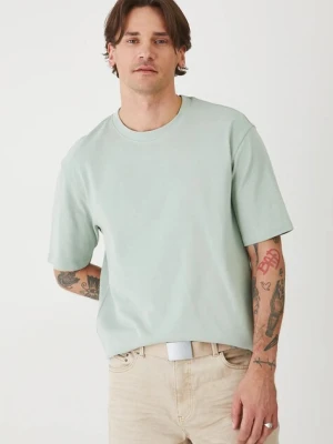 Medicine t-shirt bawełniany męski kolor turkusowy gładki