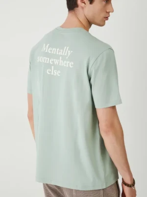 Medicine t-shirt bawełniany męski kolor turkusowy z nadrukiem