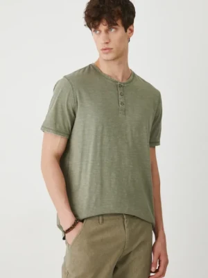 Medicine t-shirt bawełniany męski kolor zielony gładki