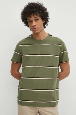 Medicine t-shirt bawełniany męski kolor zielony wzorzysty