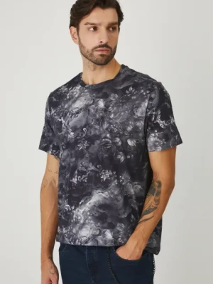 Medicine t-shirt bawełniany męski wzorzysty