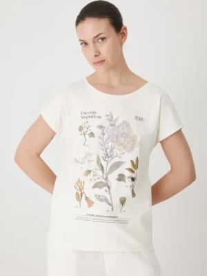 Medicine t-shirt damski kolor beżowy