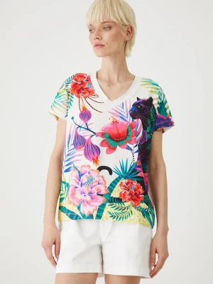 Medicine t-shirt damski kolor beżowy