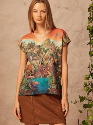 Medicine t-shirt damski kolor multicolor