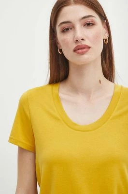 Medicine t-shirt damski kolor żółty