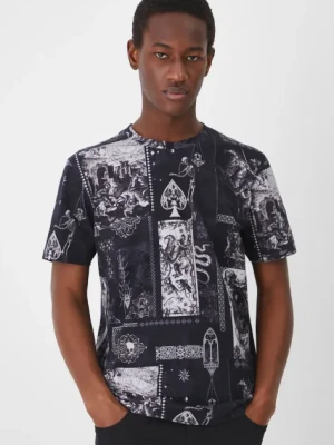 Medicine t-shirt męski kolor czarny wzorzysty