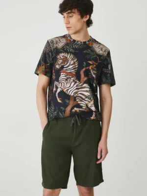 Medicine t-shirt męski kolor czarny wzorzysty