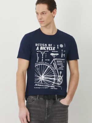 Medicine t-shirt męski kolor granatowy z nadrukiem