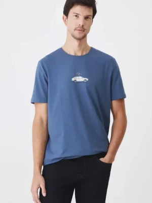 Medicine t-shirt męski kolor niebieski z nadrukiem