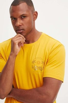 Medicine t-shirt męski kolor żółty z nadrukiem