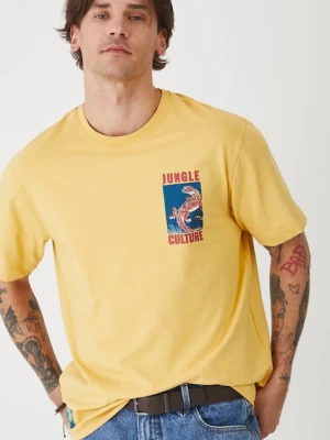 Medicine t-shirt męski kolor żółty z nadrukiem