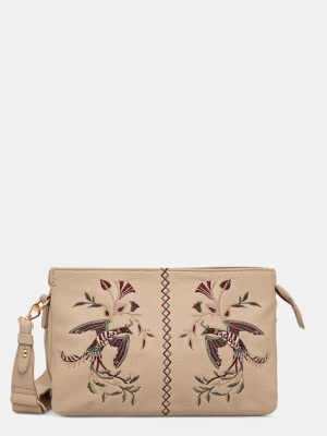 Medicine torebka crossbody damska z imitacji skóry beżowy